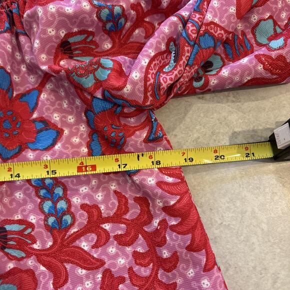 Tuckernuck Women's Marguerite Off Shoulder Top Sz M Pink Bell Sleeves Floral NWT - Picture 6 of 9